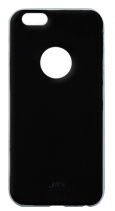 Силиконовый кожаный чехол для iPhone 6s тонкий (Черный)