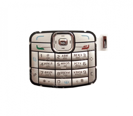 Клавиатура для Nokia N70 русифицированная (Серебро)