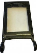 Рамка передняя со стеклом внутренним Nokia N76 (Черная)