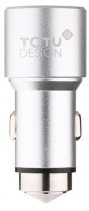 Автомобильная зарядка 12V 2 USB Totu Design Спасательный Молот (Серебро)