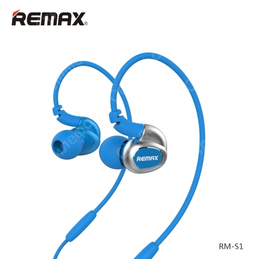 Наушники Remax S1 спортивные с гарнитурой (Синие)