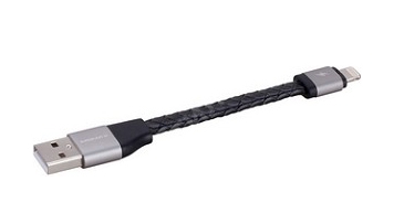 Кабель USB Lightning Momax Elite Link Pro 11cm MFI DL1 Натуральная Кожа (Черный)