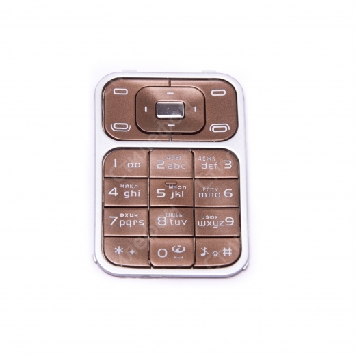 Клавиатура Nokia 7390 Русифицированная (Коричневая)