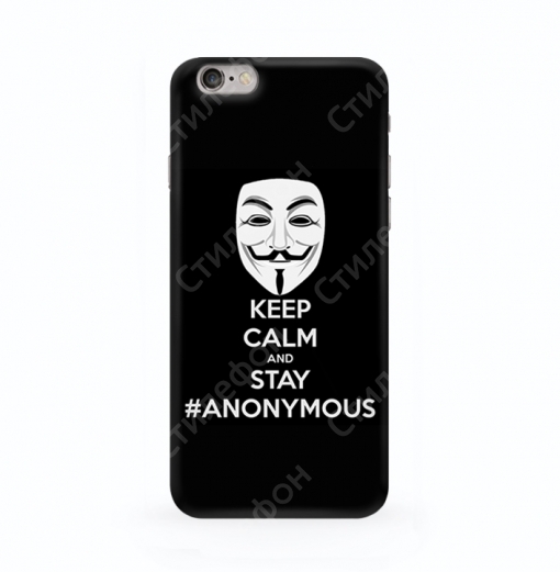 Чехол для iPhone 5s / 6s / 6s+ / 7 / 7+ / 8 / 8+ / Xs / 11 / Pro / Max - Anonymous (Маска Гая Фокса)