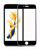 Защитное стекло 3D 0.33мм 360º для iPhone 6S с силиконом на весь экран (Черное)
