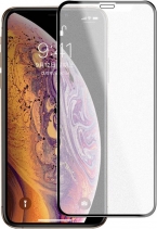Матовое защитное стекло 3D 0.3мм на весь экран для iPhone XR (Черное)