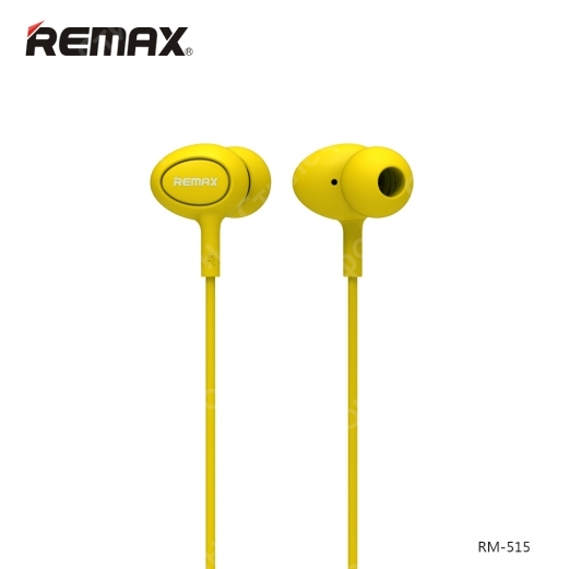 Наушники Remax RM-515 универсальные с микрофоном (Желтые)