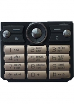 Клавиатура Sony Ericsson G700 русифицированная (Чёрно-золотая)