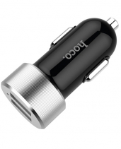 Автомобильная зарядка Hoco UC203 Top Premium с двумя USB 5V 2.4A (Черная)