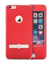 Чехол книжка Totu Design Pleasure Sky Series с большим окном для iPhone 6S (Красная)
