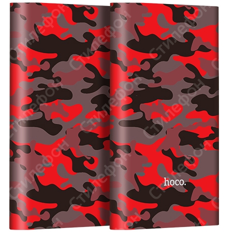 Внешний аккумулятор Hoco J9 Camouflage Series 10000 mAh (Красный)