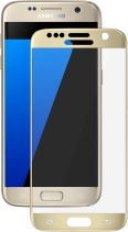 Защитное стекло 3D на весь экран для Samsung Galaxy S7 (Золотое)