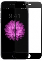 Защитное стекло для iPhone 6s Plus бронированное на весь экран (Черное)