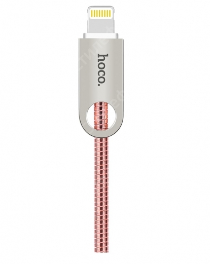 Кабель USB Hoco U8 Lightning Металлический 1M (Розовый)