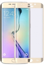 Защитное стекло 3D на весь экран 0.2мм для Samsung Galaxy S7 Edge (Золотое)